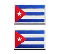 2 confezioni di toppe con bandiera cubana con ricamo tattico cubano con gancio e supporto ad anello per cappelli, zaino tattico, giacche, jeans, abbigliamento squadra militare uniforme applique emblema