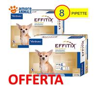 2 CONFEZIONI - Effitix per cani da 1,5-4 kg - 4 pipette - Antiparassitario cani