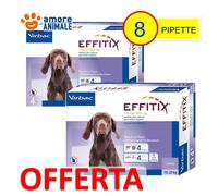 2 CONFEZIONI - EFFITIX per cani da 10-20 kg - 4 pipette - Antiparassitario cani