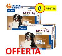 2 CONFEZIONI - Effitix per cani da 40-60 kg - 4 pipette - Antiparassitario cani