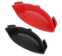 2 CONFEZIONI Filtri per Alimenti Filtro a Maglia Fine, Filtro Scolapiatti in Silicone Resistente al Calore a Mani libere per Tutte le Pentole Ciotole, Spaghetti Alle Verdure Pasta Macinata di Manzo