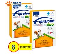 2 CONFEZIONI - Fipralone DUO Cane - 4 pipette per Cani da 2-10 kg Taglia Piccola