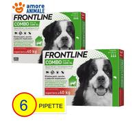 2 CONFEZIONI Frontline Combo Cane 3 Pipette oltre 40 kg Antiparassitario