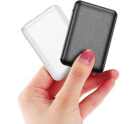 2 confezioni Mini Power Bank piccola ma forte batteria esterna 5000 mAh power
