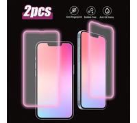 [2 Confezioni] Pellicola protettiva per schermo, pellicola rosa con effetto bolla d'aria, luminescente al buio, facile da trovare il telefono, design personalizzato, delicata per gli occhi, Ultra HD, 
