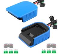 2 confezioni power wheel adattatori per bosch professional 18V system GBA batteria kit con fusibile, terminali filo, cavo 14AWG, connettori di alimentazione per DIY Rc auto giocattoli, robot e camion
