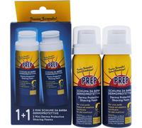 2 Confezioni Prep, Schiuma da Barba Dermoprotettiva, per Barbe Difficil. 50 ml