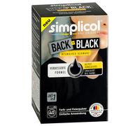 2 Confezioni SIMPLICOL Back To Black Colore per Tessuti Nero 400 g Polvere