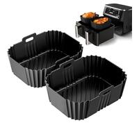 2 confezioni Stampo in silicone Air Fryer per Ninja Doppio Stack XL Friggitrice Senza Olio SL400EU, Stampo Air Fryer riutilizzabile, accessorio Air Fryer per Ninja Foodi AF400EU AF300EU Dual Stack