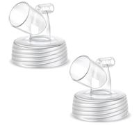 2 connettori a bocca larga compatibili con pompa Spectra S1 S2 9 Plus, compatibile con Medela PersonalFit Shield, Pumpin Pal Shield, Lansinoh ComfortFit, Maymom MyFit Shields, MyFit Crater Shield