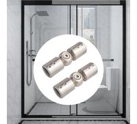 2 Connettori Angolari Per Asta Per Tende, Porta In Vetro Per Bagno,