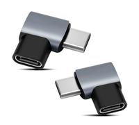 2 connettori angolari USB C 90 gradi, trasmissione dati 40 Gbps, ricarica rapida 100 W, display video 8K, compatibile con Thunderbolt 3/4, Steam Deck, switch, laptop, tablet e telefono cellulare