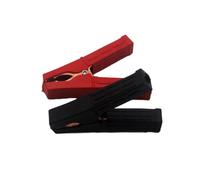 2 connettori for morsetti for batteria da 100 A, a coccodrillo isolati for caricabatterie for auto