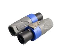2 connettori maschio Speakon a 4 pin NL4FC compatibili con Twist Lock, 40 A, ad alta corrente per amplificatore PA, cavo audio home theater