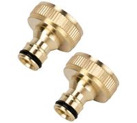 2 connettori per rubinetto in ottone, filettatura interna da 1", compatibili con sistema a innesto Gardena, attacco rapido per rubinetto, tubo da giardino, adattatore per giardino, casa, agricoltura