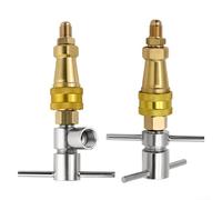 2 connettori rapidi in ottone con rondella per tubo di rame da 1/4 di pollice, facili da installare, raccordi di refrigerazione compatibili con la maggior parte dei modelli di frigorifero