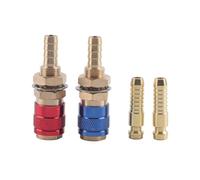 2 connettori rapidi M8 per saldatura TIG per raccordi per tubi di gas e acqua