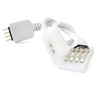 2 Connettori Spina Maschio Con 4 Pin Morsetto Da 10mm RGB Per Chiudere Striscia Bobina Led RGB