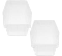 2 contenitori bianchi per farmacia con apertura frontale impilabile separatore per pillole per la conservazione dei farmaci e l'organizzazione dello scaffale dell'armadio