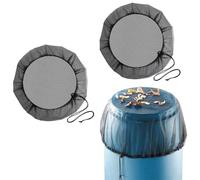 2 contenitori per acqua piovana, rete da 95 cm, con elastico di alta qualità, con rete per serbatoio dell'acqua piovana, con coulisse regolabile, resistente agli agenti atmosferici, per larve e