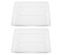 2 contenitori per alimenti in plastica con piastra di drenaggio rimovibile e