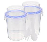 2 contenitori per avena notturna con coperchi, vasetti ermetici di grande