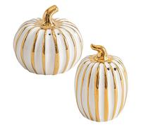 2 contenitori per condimenti in ceramica: saliera e pepiera decorative a forma