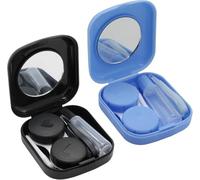 2 contenitori per lenti a contatto, accessori per lenti a contatto, contenitore per lenti a contatto, lenti a contatto, set da viaggio, con pinzette e lenti a contatto, aiuto per la casa e i viaggi