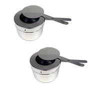 2 contenitori per pasta combustibile con coperchio per Chafing Dish scaldavivande