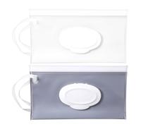 2 contenitori per salviettine da viaggio, portatili, ricaricabili, riutilizzabili, dispenser per salviette per bambini, impermeabili e antipolvere, per uso domestico, escursionismo, regali da donna