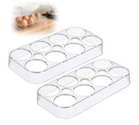 2 contenitori per uova, per frigorifero, porta uova, contenitore stabile per uova, per cucina e organizzazione domestica
