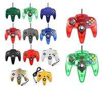 2 controller per Nintendo 64 N64 colore a scelta con cavo Gamepad Joypad (rosso/verde trasparente)