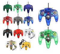 2 controller per Nintendo 64 N64 colore a scelta con cavo Gamepad Joypad (verde/blu trasparente)