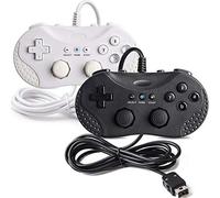 2 controller Wii Classic, controller cablato per Nintendo Wii/Wii U/NES Classic Edition -NES Mini, Classic Retro Controller per Nintendo Wii Wii U Remote Console Videogioco (nero/bianco)