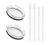 2 coperchi con cannuccia per bicchiere Yeti da 590 ml, coperchio trasparente con cannuccia di ricambio compatibile con tazze Yeti Rambler da 680,4 g e 708,7 g, coperchio a prova di fuoriuscite con