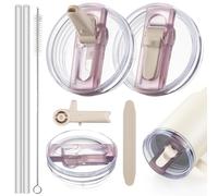 2 coperchi di ricambio per tazza Stanley Cup da 40 oz, coperchio riutilizzabile a prova di perdite, coperchio di ricambio con cannuccia (colori pesca-B)