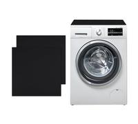 2 coperchi per lavatrice pc e asciugatrice, 60x60cm coperchio per lavatrice antipolvere (nero)
