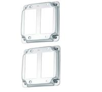 2 Coperchi per prese elettriche in metallo Piastre per scatole in lega GFCI per cablaggio interno Design estetico e sicurezza Coperchi per scatole derivazione in metallo