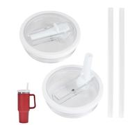 2 Coperchi per Stanley Cup da 40 Oz, Stanley Cup Accessori, Riutilizzabile, A Prova di Perdite e Antipolvere, con Coperchio della Cannuccia, con 2 Cannucce