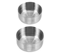 2 Coperchio Inox Cocktail Shaker Pezzi Acciaio, Argento | Copertura di Ricambio per Succhi e Tè al Latte, Uso Casa e Negozio, Aspetto Professionale
