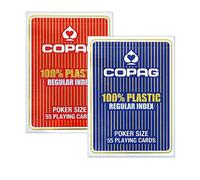 2 Coperte Copag 2 Angolo Rosso E Blu Carte Gioco 100% Plastica Regular Poker Neu