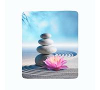 2 coperte in flanella ARREDALACASA con le pietre rilassanti