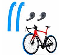 2 COPERTONCINI BLUE 700X23C 23-622+ 2 CAMERE PRESTA SLICK FIXED ROAD VRB308