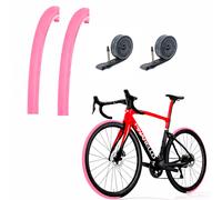 2 COPERTONCINI ROSA 700X23C 23-622+ 2 CAMERE PRESTA SLICK FIXED ROAD VRB308