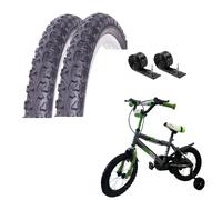 2 COPERTONI 16 X 1.75 (47-305) + CAMERE GOMME BICI BICICLETTA MTB BIMBO 16" BIKE