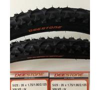 2 COPERTONI + 2 CAMERE D'ARIA DEESTONE PER MOUNTAIN-BIKE MISURA 26 X 1.95