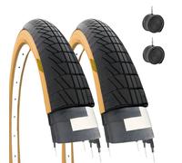 ECOVELO 2 Copertoni 20 x 1.75 (47-406) + 2 Camere d'Aria per Graziella Bicicletta Bici City Bike Nero Para