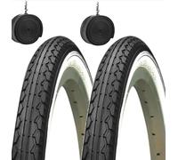 2 COPERTONI 20 X 1.75 BIANCONERO + 2 CAMERE D'ARIA 20 valvola italiana