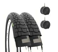 2 COPERTONI 20 X 1.95 SLICK + CAMERE PNEUMATICI 20” BMX MTB BICI FREE STYLE BIKE