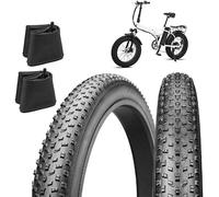 2 COPERTONI 20 X 4.0 (100-406) + CAMERE PNEUMATICI PER FAT BIKE E-BIKE GOMME 20'' KIT 2 PNEUMATICI E DUE CAMERE ARIA